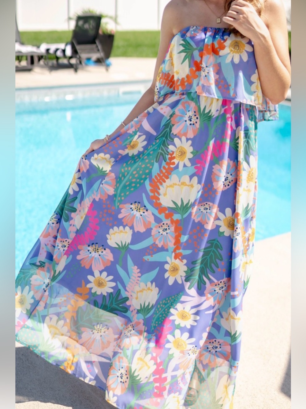 Floral Off-Shoulder Maxi Dress